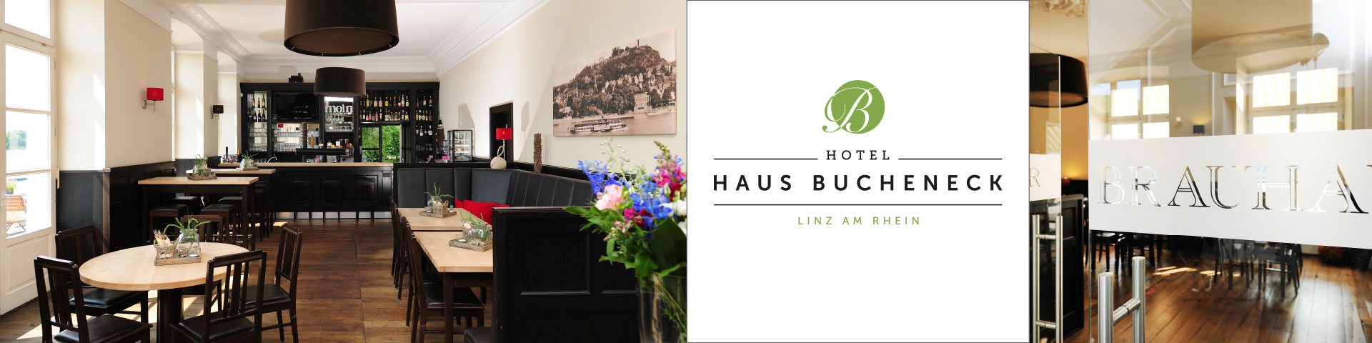 Projekte: website haus bucheneck - Logoentwicklung, Geschäftsausstattung, Flyer, Webseite