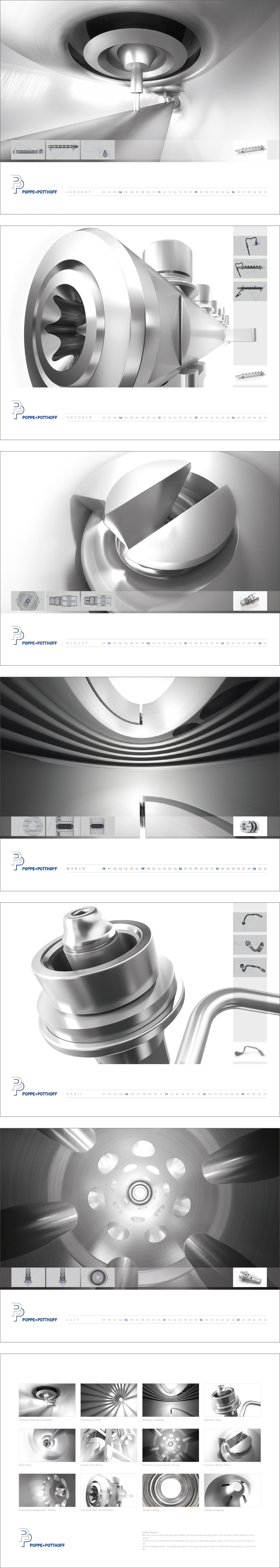 poppe+potthoff - inside precision Wandkalender